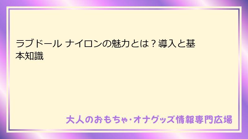 ラブドール ナイロンの魅力とは?導入と基本知識