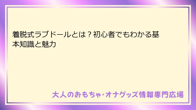 着脱式ラブドールとは？初心者でもわかる基本知識と魅力