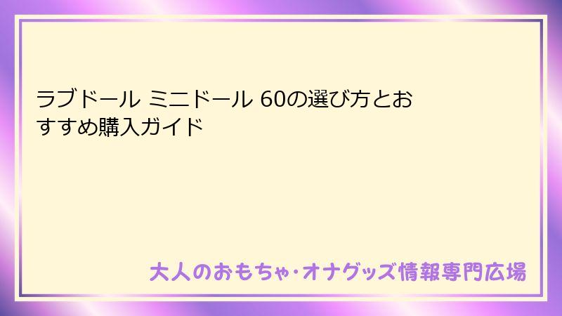 ラブドール ミニドール 60の選び方とおすすめ購入ガイド