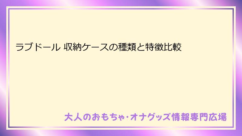 ラブドール 収納ケースの種類と特徴比較