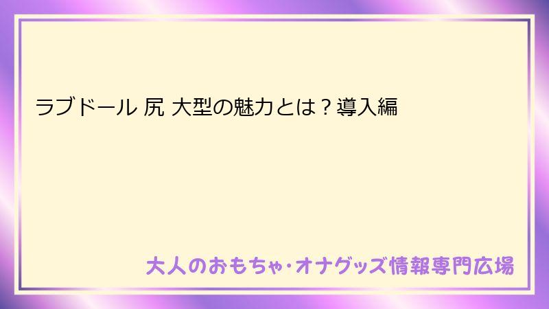 ラブドール 尻 大型の魅力とは?導入編