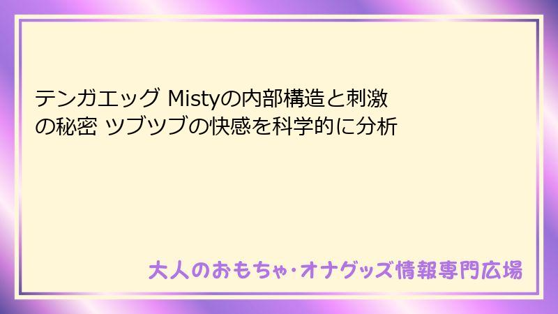 テンガエッグ Mistyの内部構造と刺激の秘密 ツブツブの快感を科学的に分析
