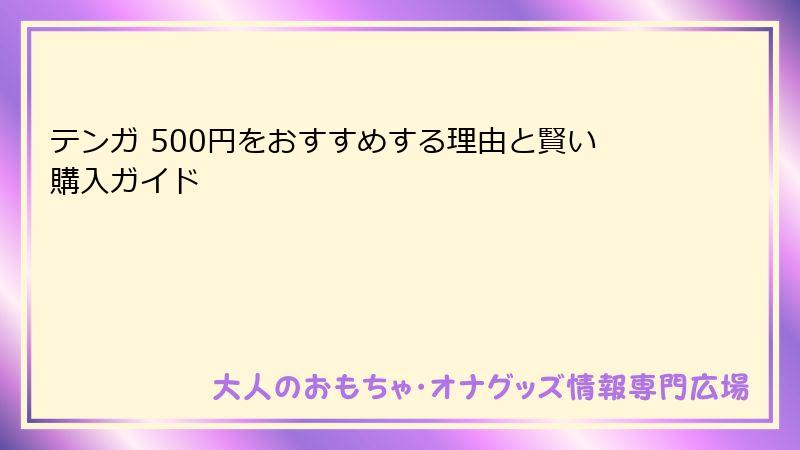 テンガ 500円をおすすめする理由と賢い購入ガイド