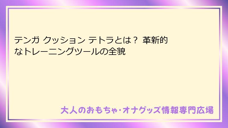 テンガ クッション テトラとは? 革新的なトレーニングツールの全貌