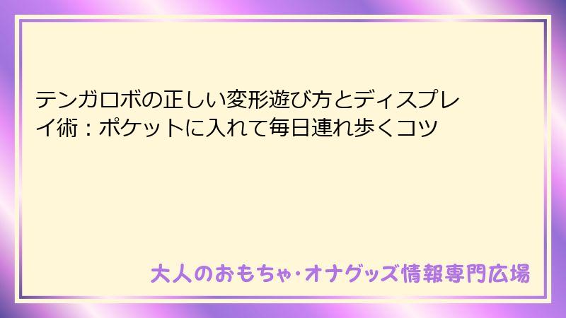 テンガロボの正しい変形遊び方とディスプレイ術：ポケットに入れて毎日連れ歩くコツ