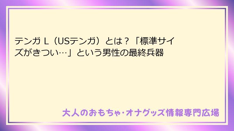 テンガ L（USテンガ）とは？「標準サイズがきつい…」という男性の最終兵器