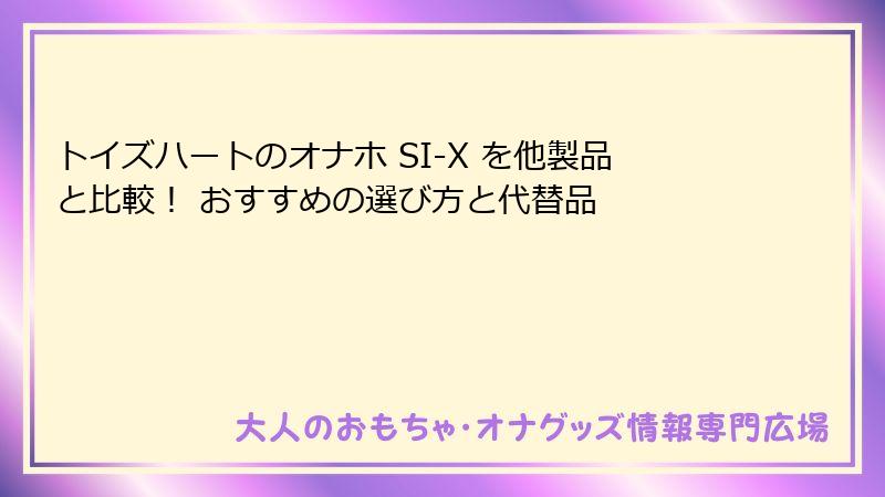 トイズハートのオナホ SI-X を他製品と比較！ おすすめの選び方と代替品
