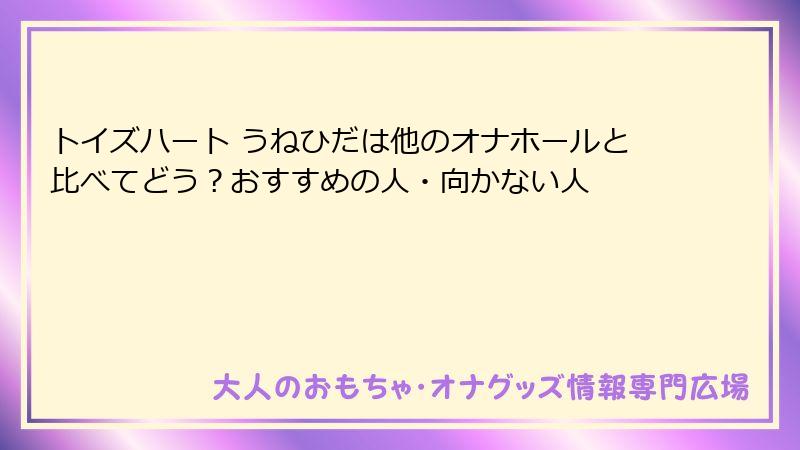 トイズハート うねひだは他のオナホールと比べてどう?おすすめの人・向かない人