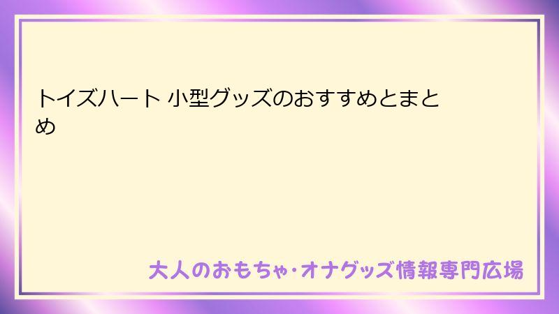 トイズハート 小型グッズのおすすめとまとめ