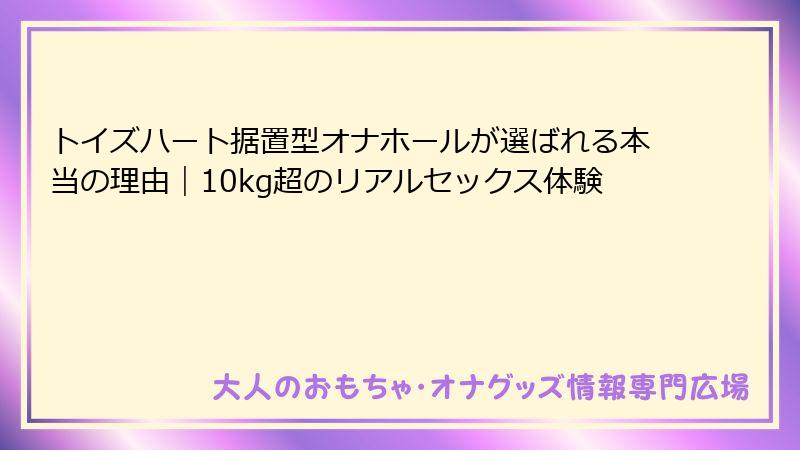 トイズハート据置型オナホールが選ばれる本当の理由|10kg超のリアルセックス体験
