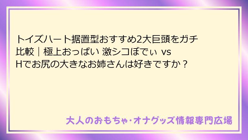 トイズハート据置型おすすめ2大巨頭をガチ比較|極上おっぱい 激シコぼでぃ vs Hでお尻の大きなお姉さんは好きですか?