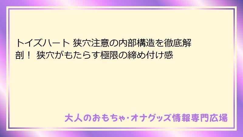 トイズハート 狭穴注意の内部構造を徹底解剖! 狭穴がもたらす極限の締め付け感
