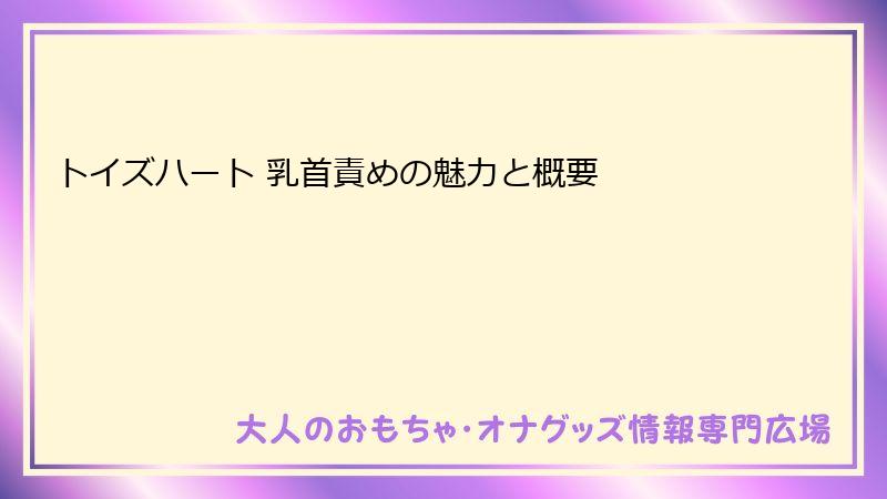 トイズハート 乳首責めの魅力と概要