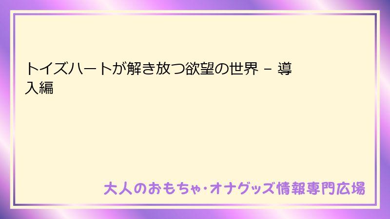 トイズハートが解き放つ欲望の世界 – 導入編