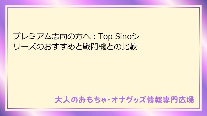 プレミアム志向の方へ：Top Sinoシリーズのおすすめと戦闘機との比較